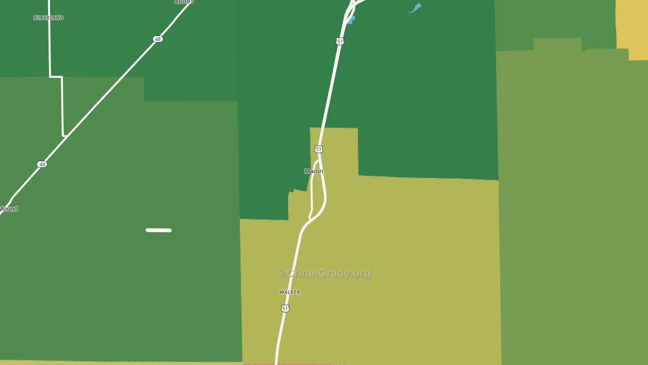 62544, IL Map of Theft Rates