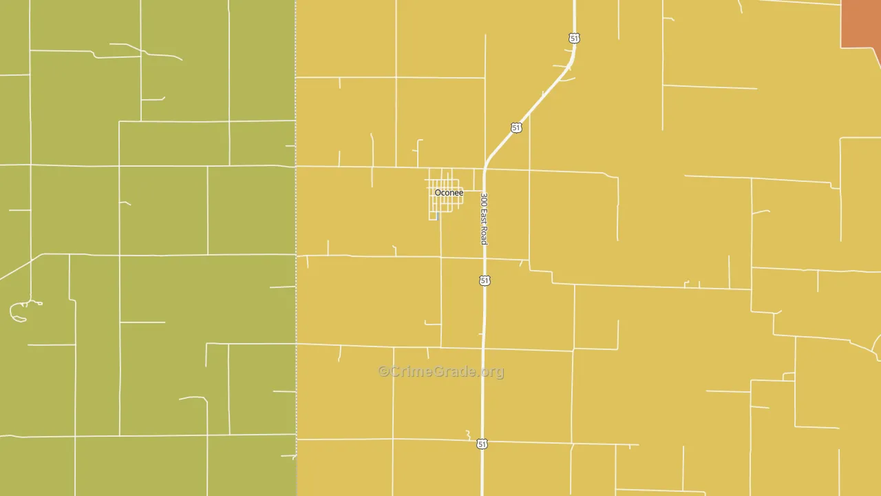 62553, IL Map of Theft Rates