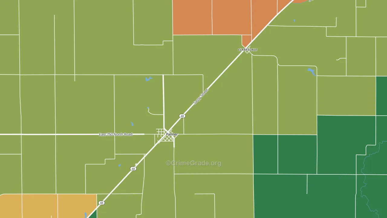 62556, IL Map of Theft Rates