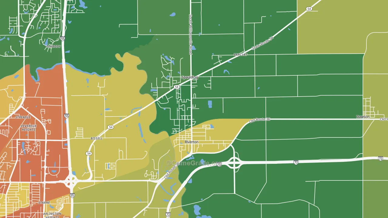 62561, IL Map of Theft Rates