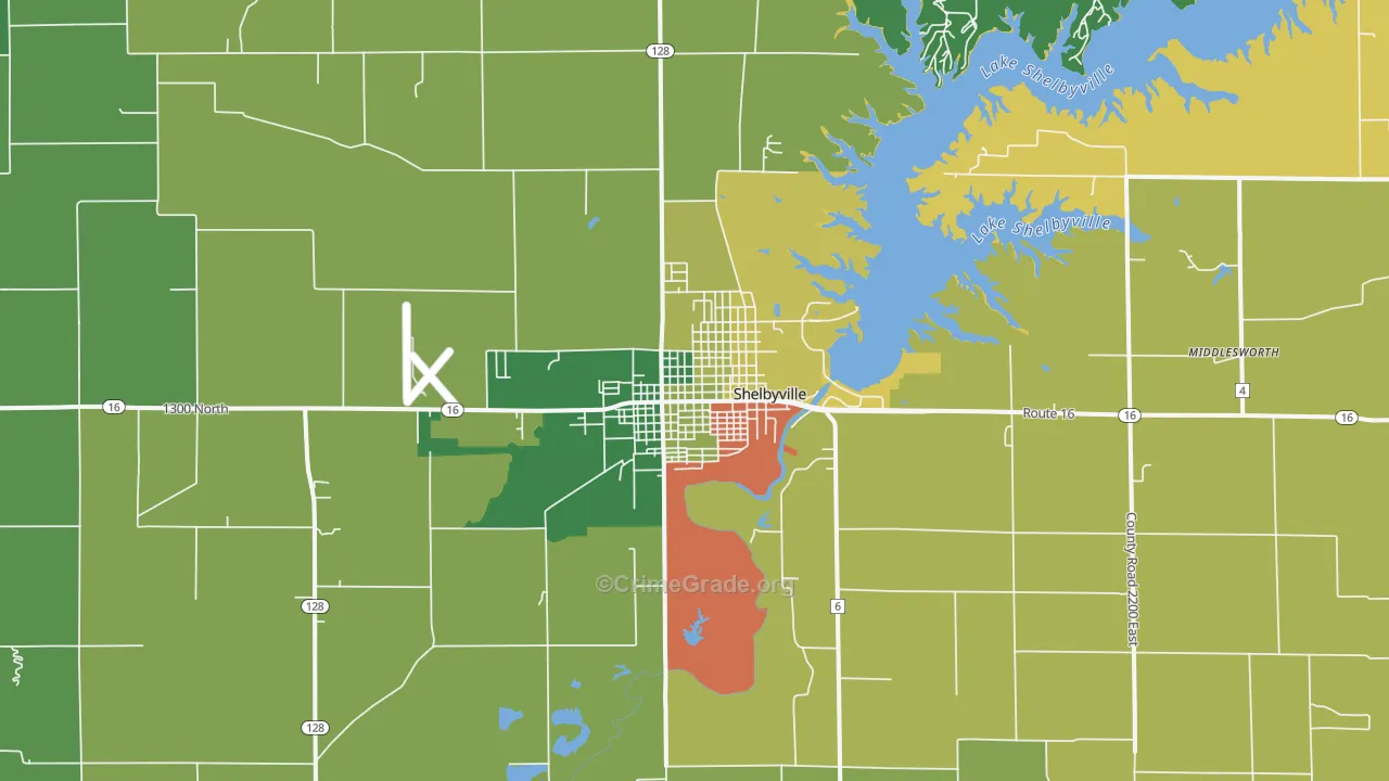 62565, IL Map of Theft Rates