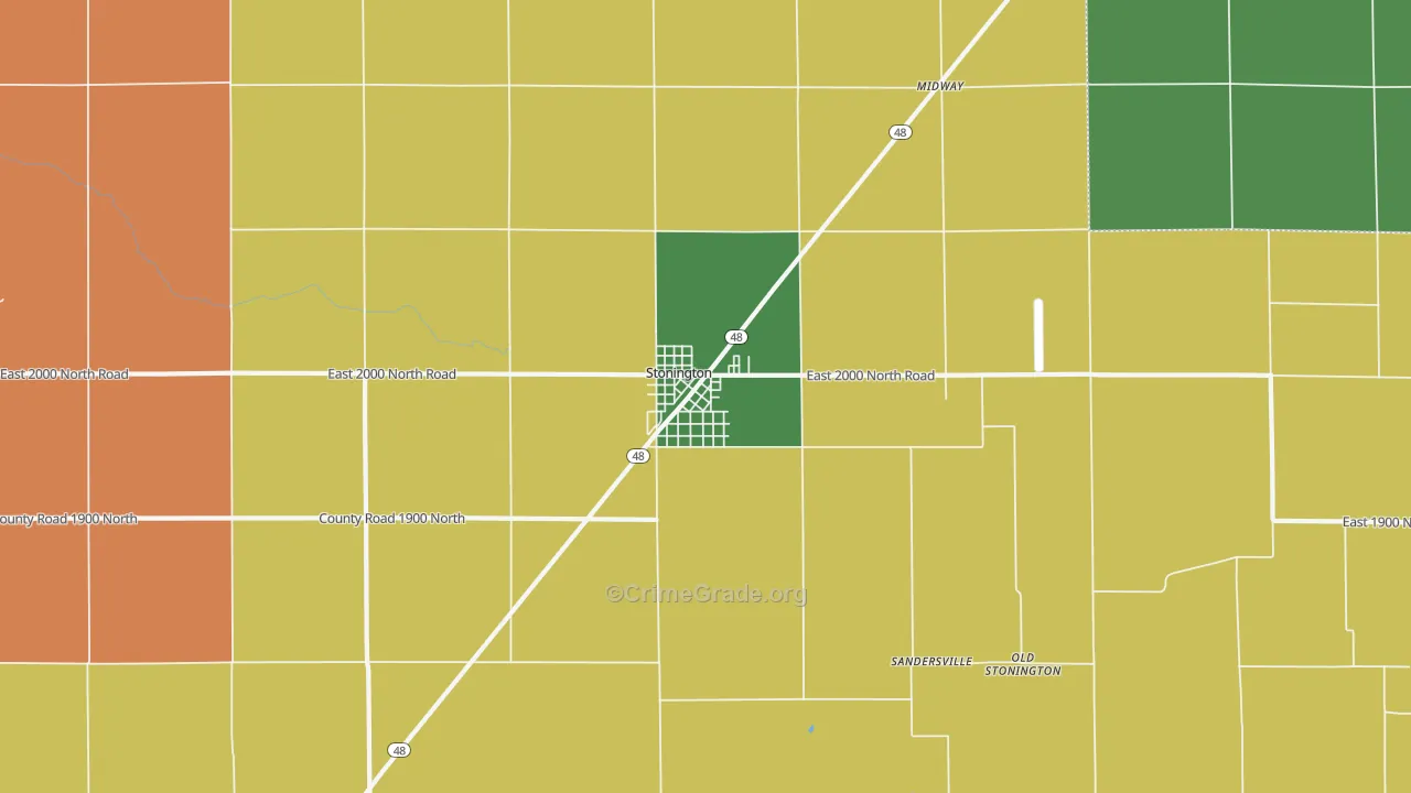 62567, IL Map of Theft Rates
