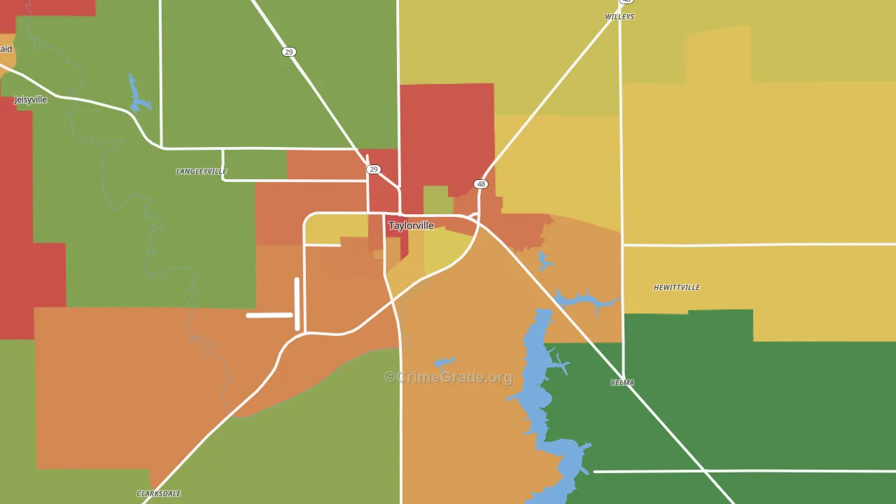 62568, IL Map of Theft Rates