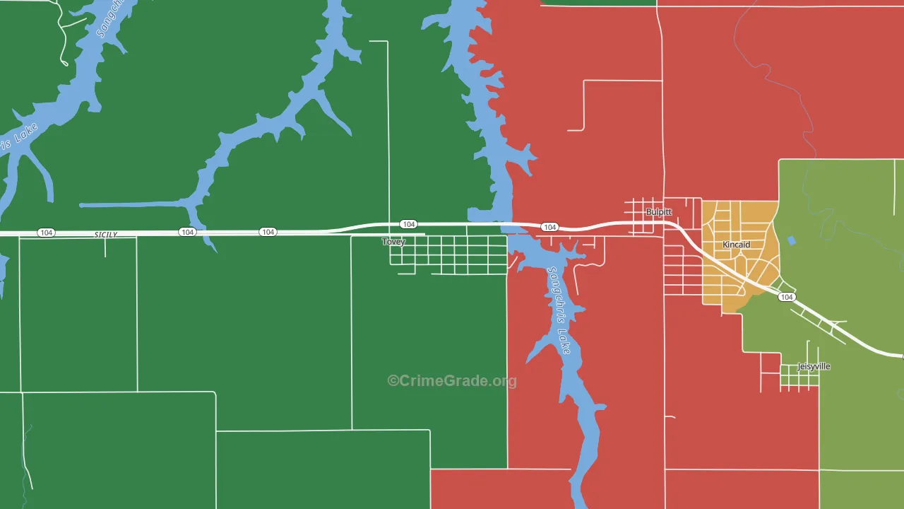62570, IL Map of Theft Rates