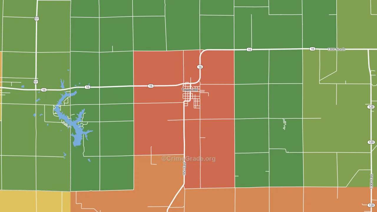 62571, IL Map of Theft Rates
