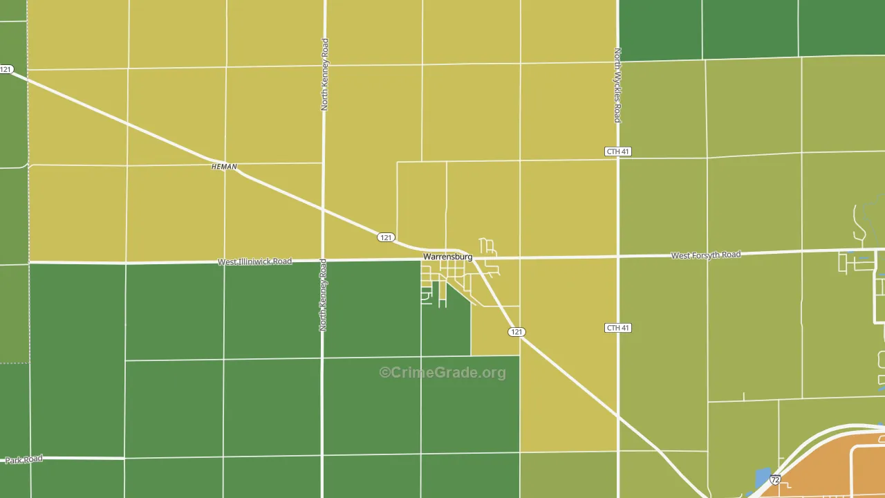 62573, IL Map of Theft Rates