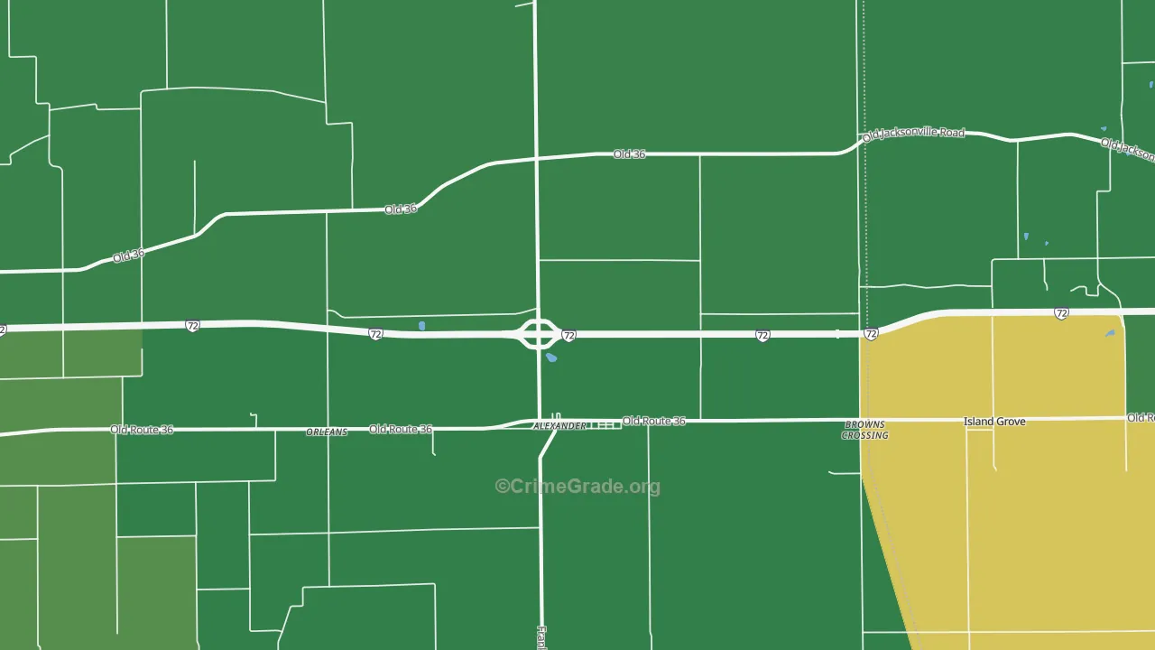 62601, IL Map of Theft Rates