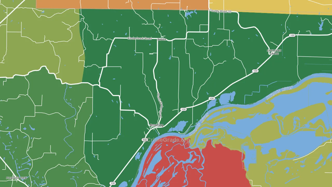 62624, IL Map of Theft Rates