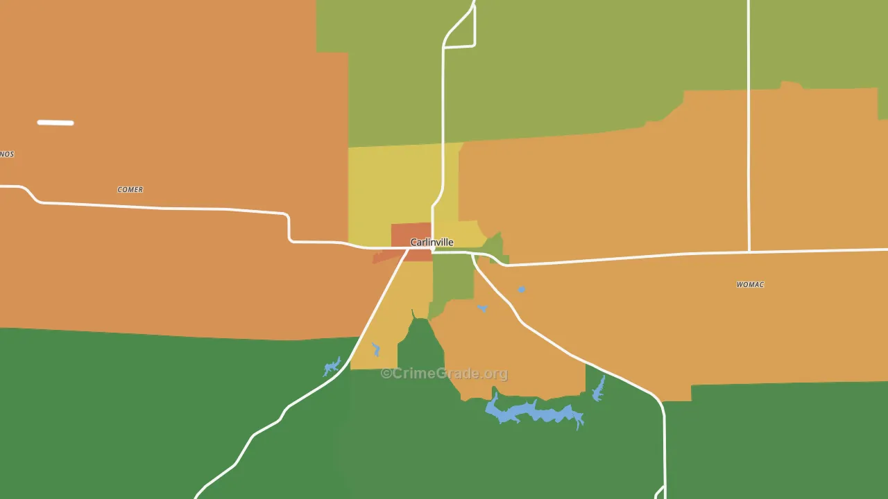 62626, IL Map of Theft Rates