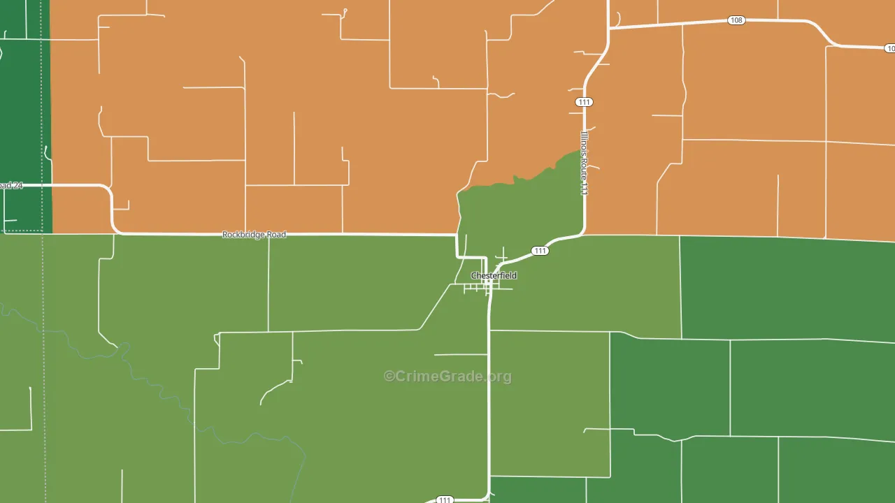 62630, IL Map of Theft Rates