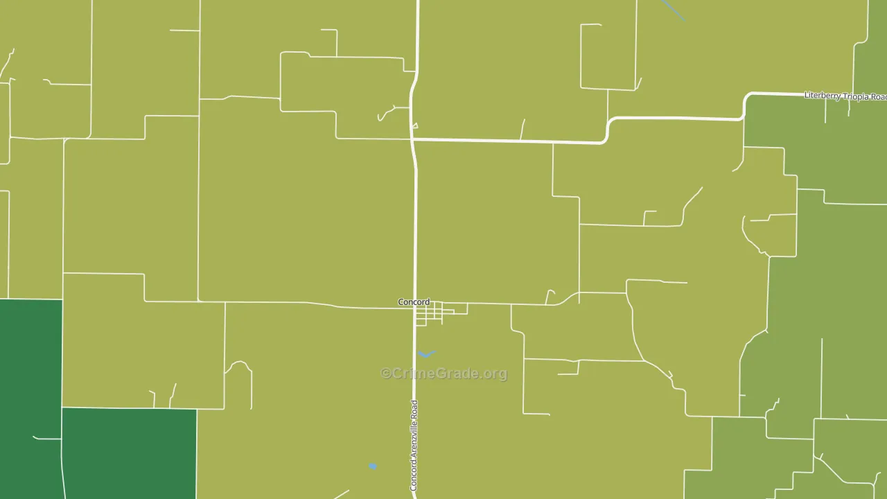 62631, IL Map of Theft Rates