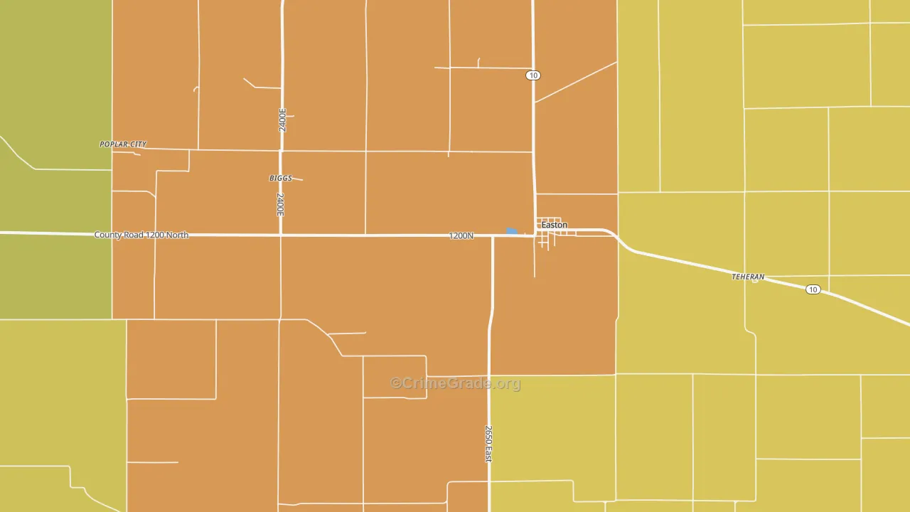 62633, IL Map of Theft Rates