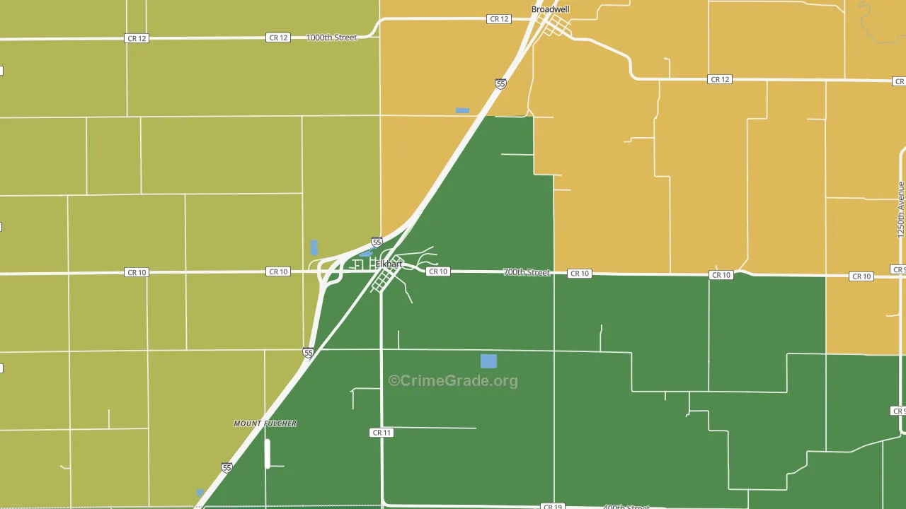 62634, IL Map of Theft Rates