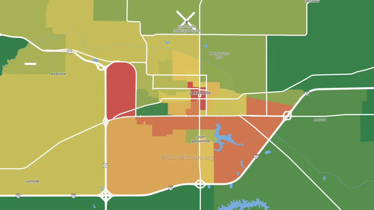 62650, IL Map of Theft Rates
