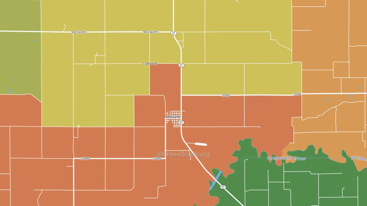 62655, IL Map of Theft Rates
