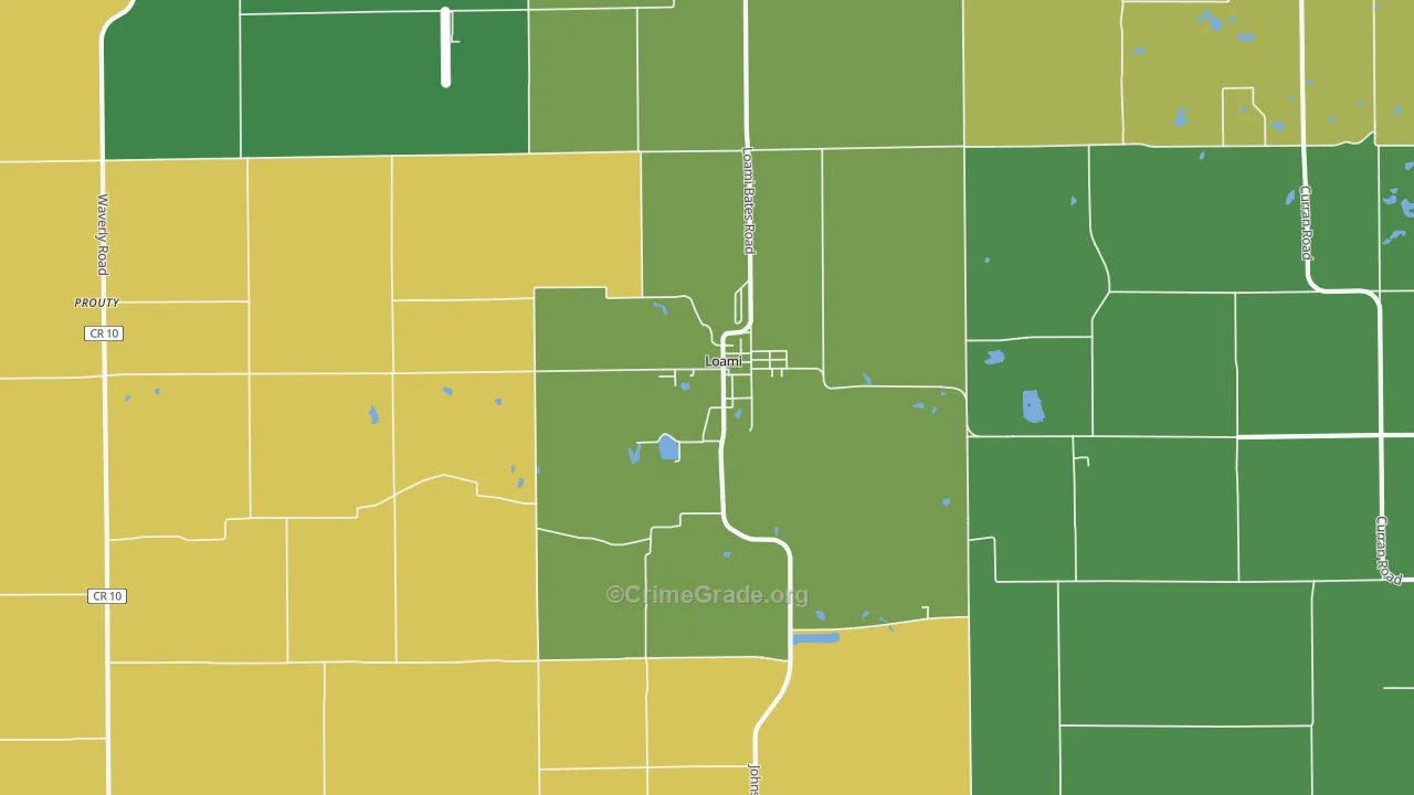 62661, IL Map of Theft Rates