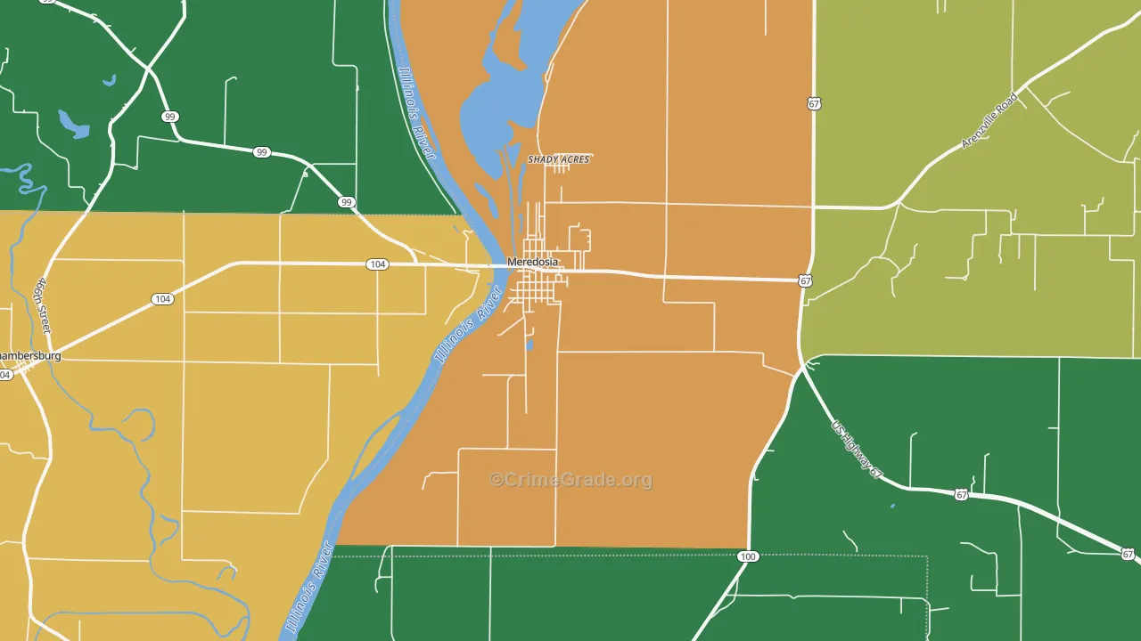 62665, IL Map of Theft Rates