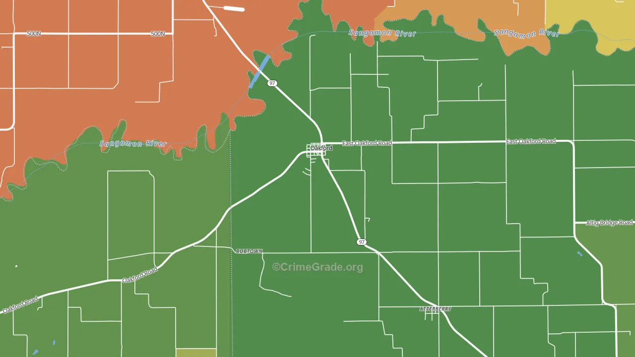 62673, IL Map of Theft Rates