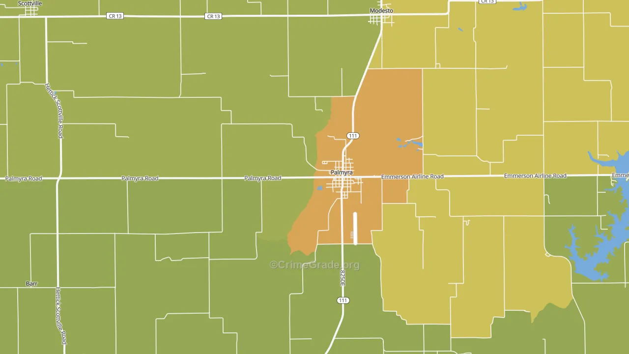 62674, IL Map of Theft Rates