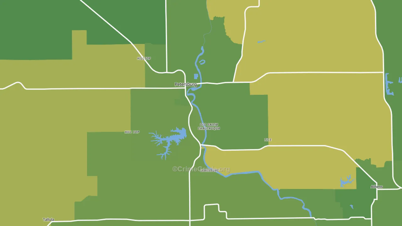 62675, IL Map of Theft Rates