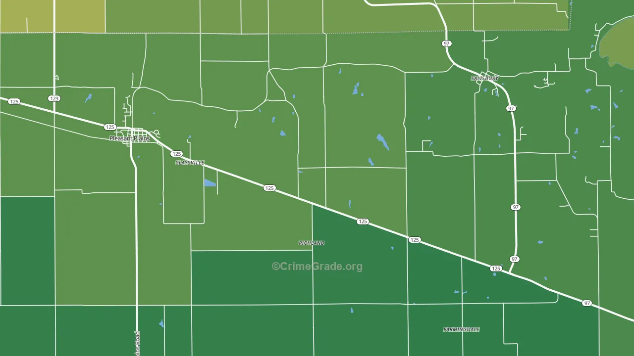62677, IL Map of Theft Rates