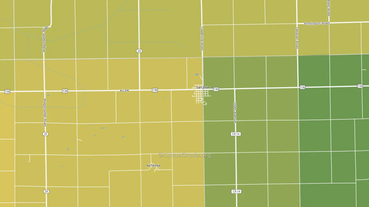 62682, IL Map of Theft Rates