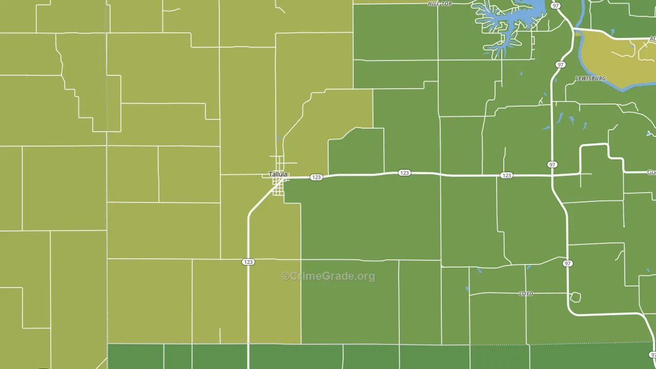 62688, IL Map of Theft Rates