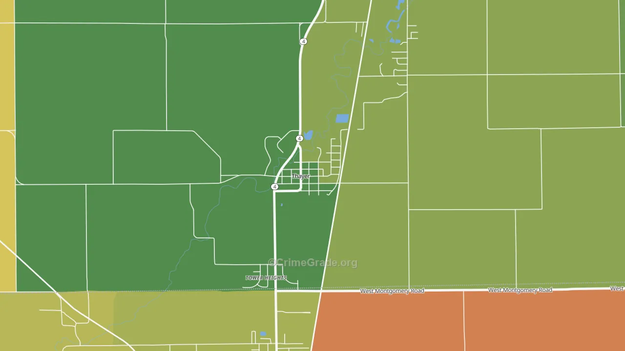 62689, IL Map of Theft Rates