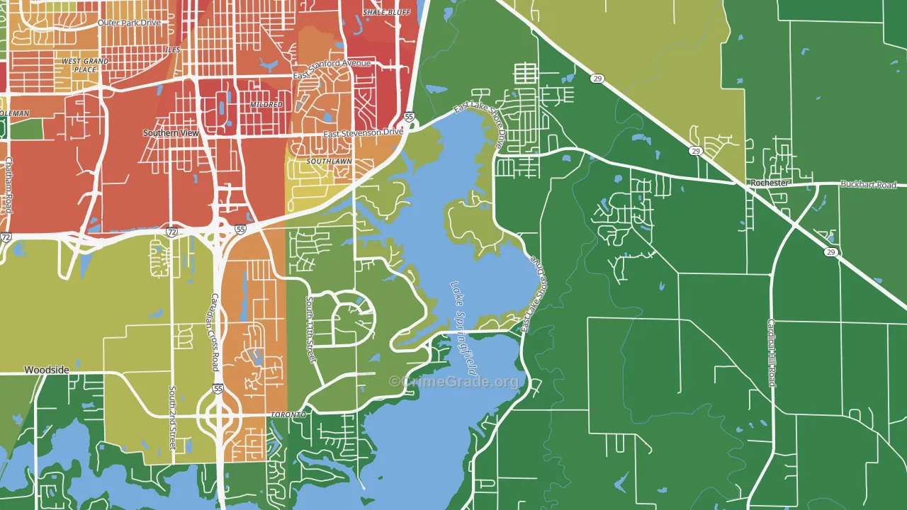 62712, IL Map of Theft Rates