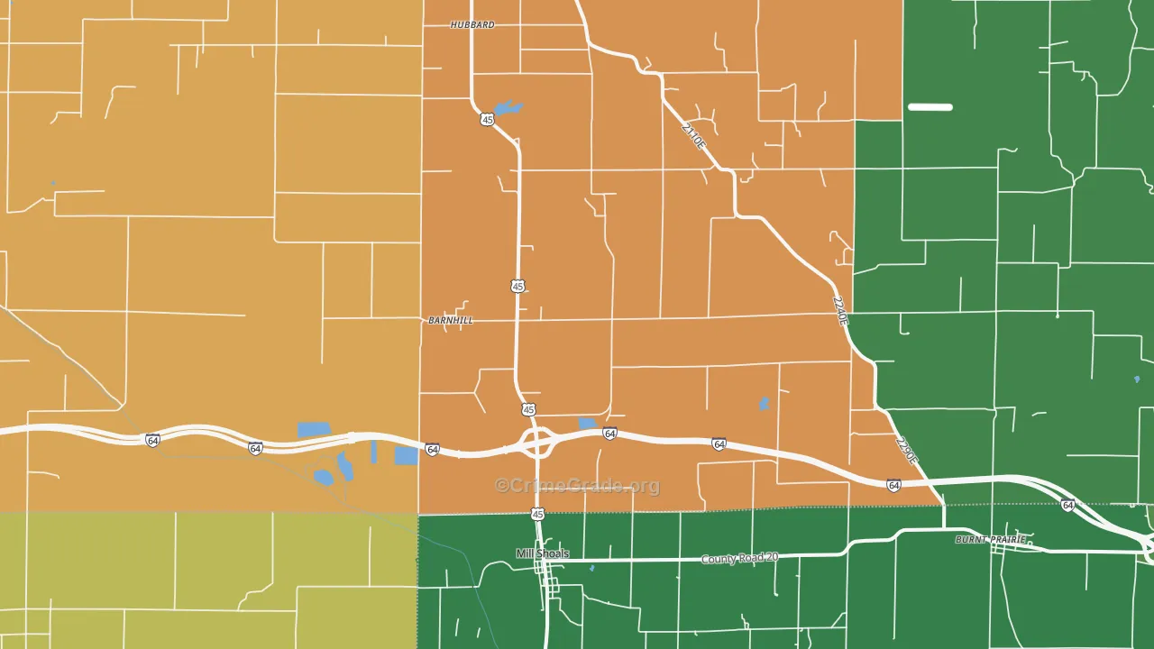 62809, IL Map of Theft Rates