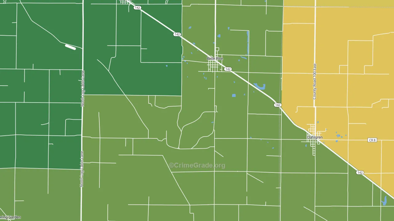 62810, IL Map of Theft Rates