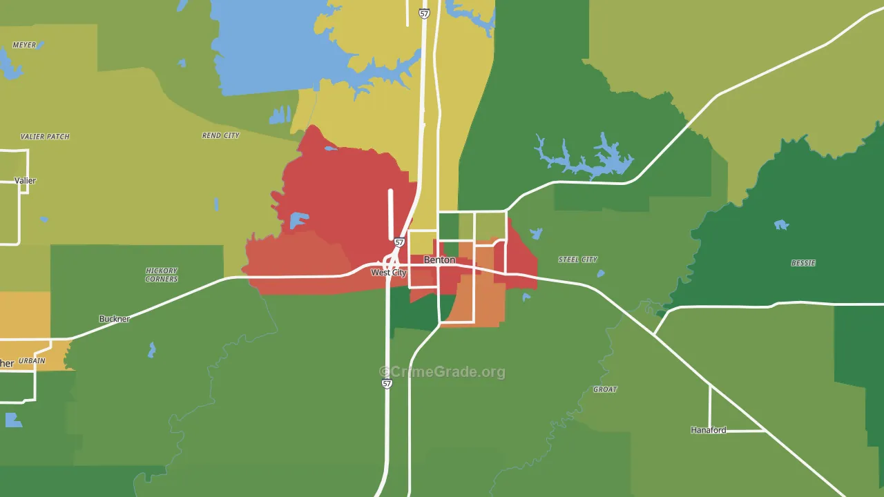 62812, IL Map of Theft Rates