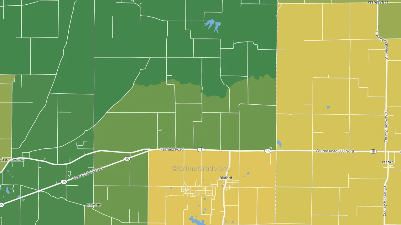 62814, IL Map of Theft Rates