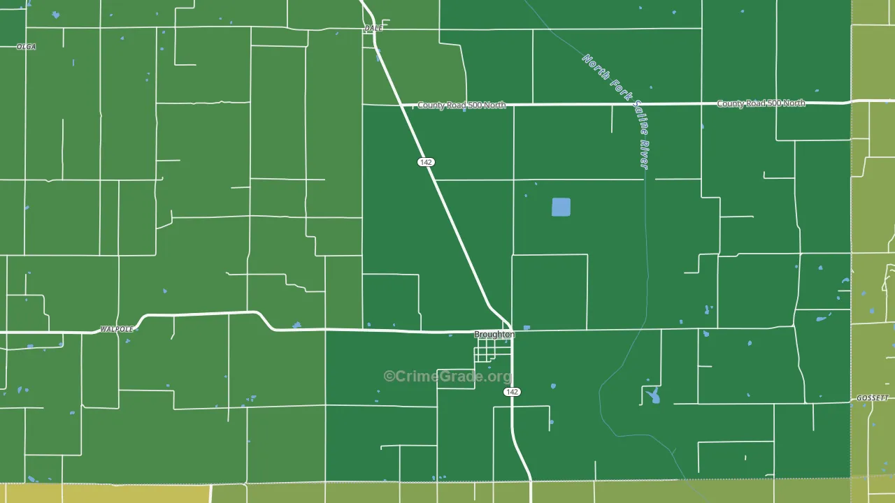 62817, IL Map of Theft Rates