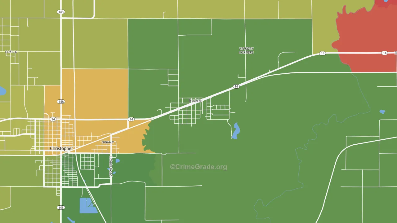 62819, IL Map of Theft Rates