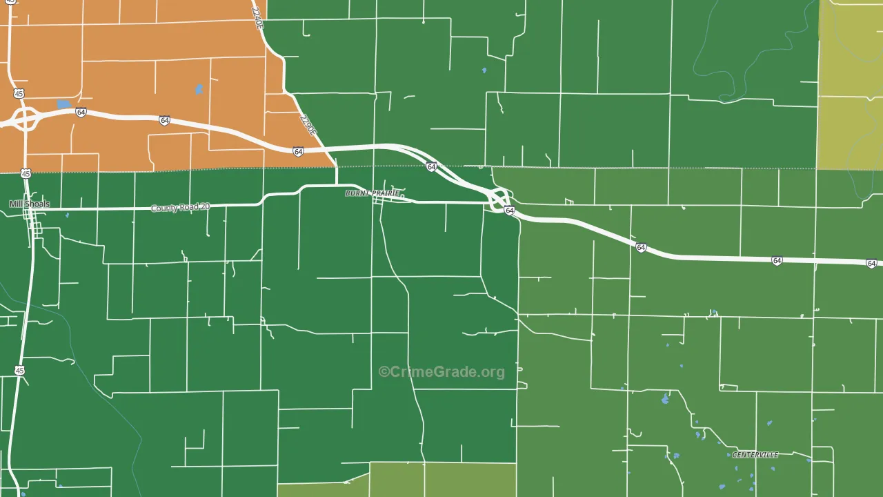 62820, IL Map of Theft Rates