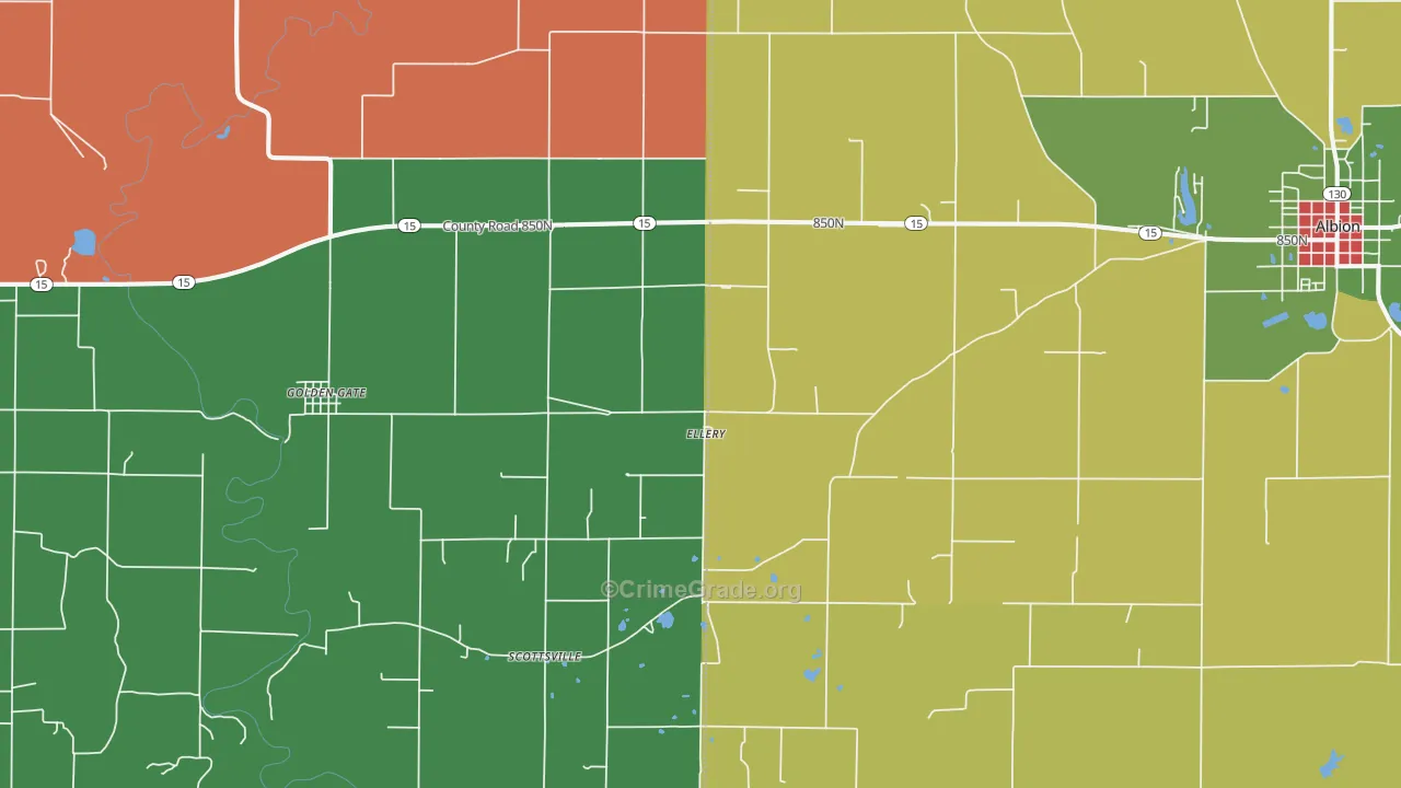 62833, IL Map of Theft Rates