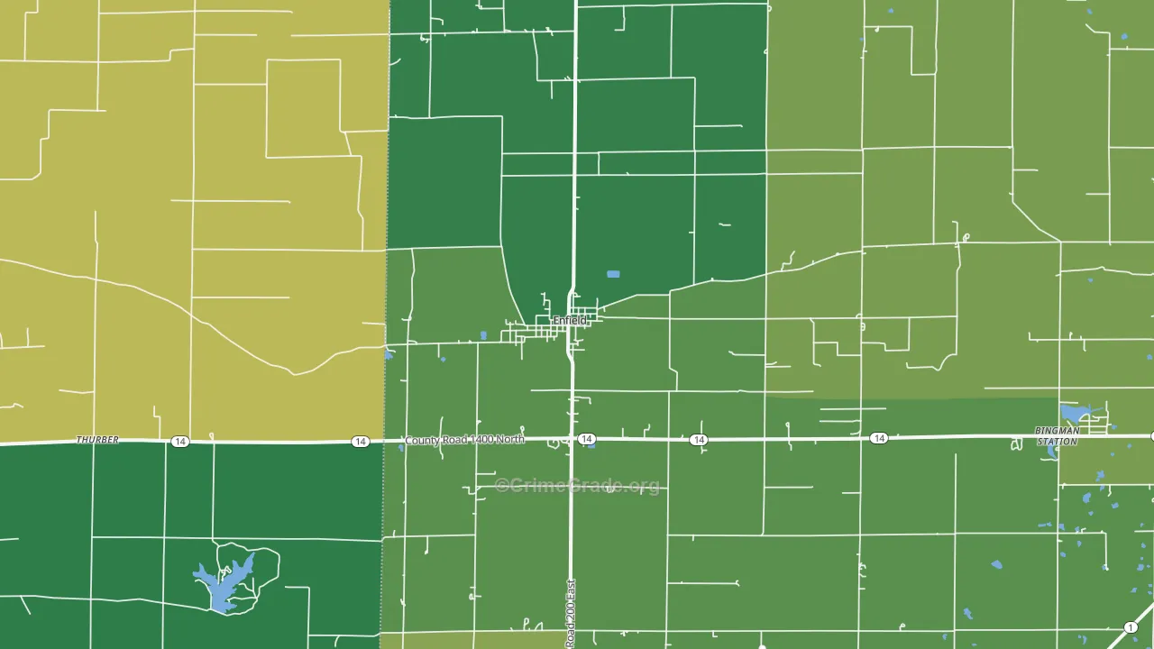 62835, IL Map of Theft Rates