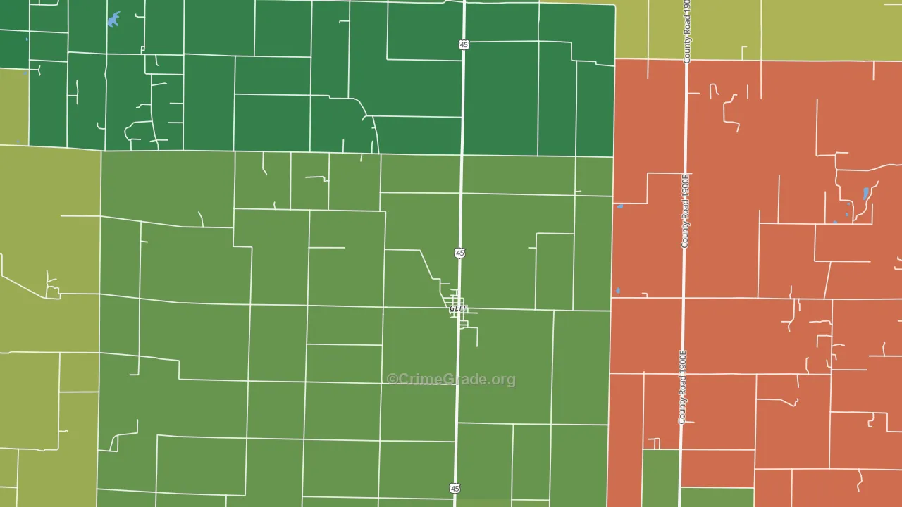 62842, IL Map of Theft Rates