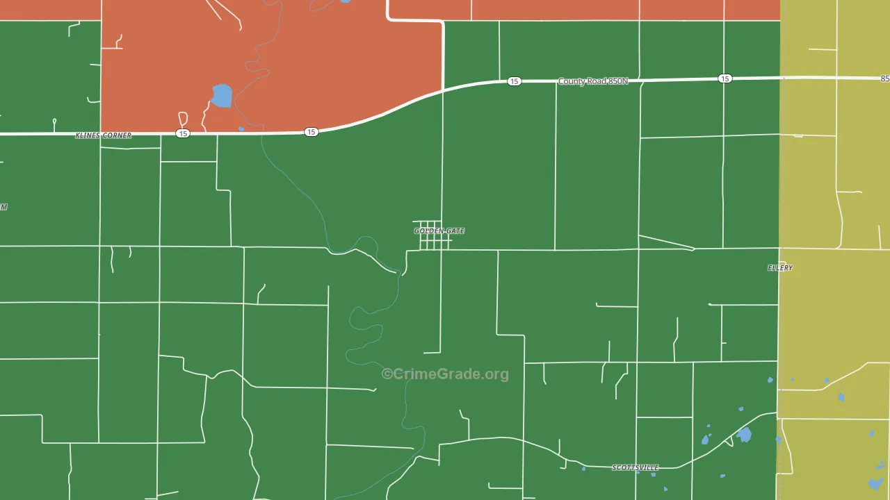 62843, IL Map of Theft Rates