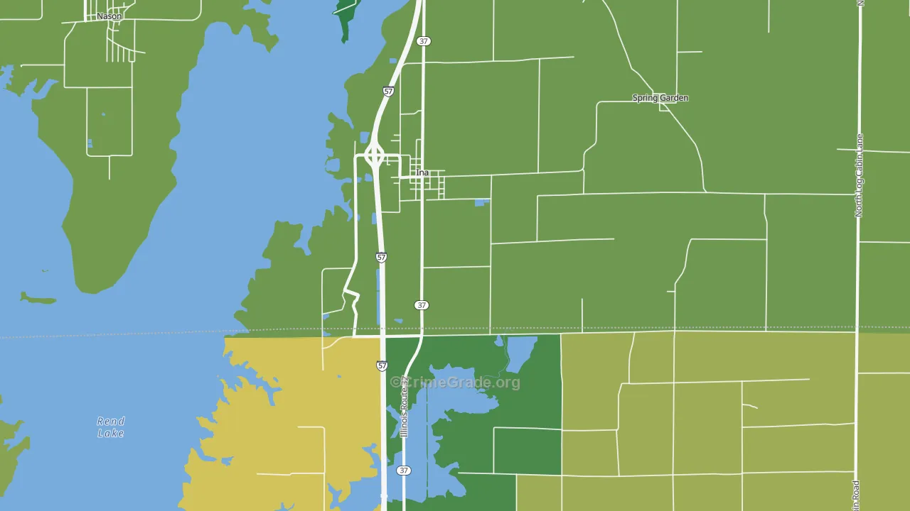 62846, IL Map of Theft Rates