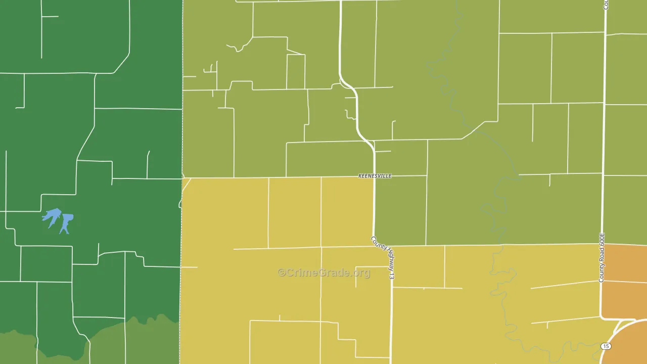 62851, IL Map of Theft Rates