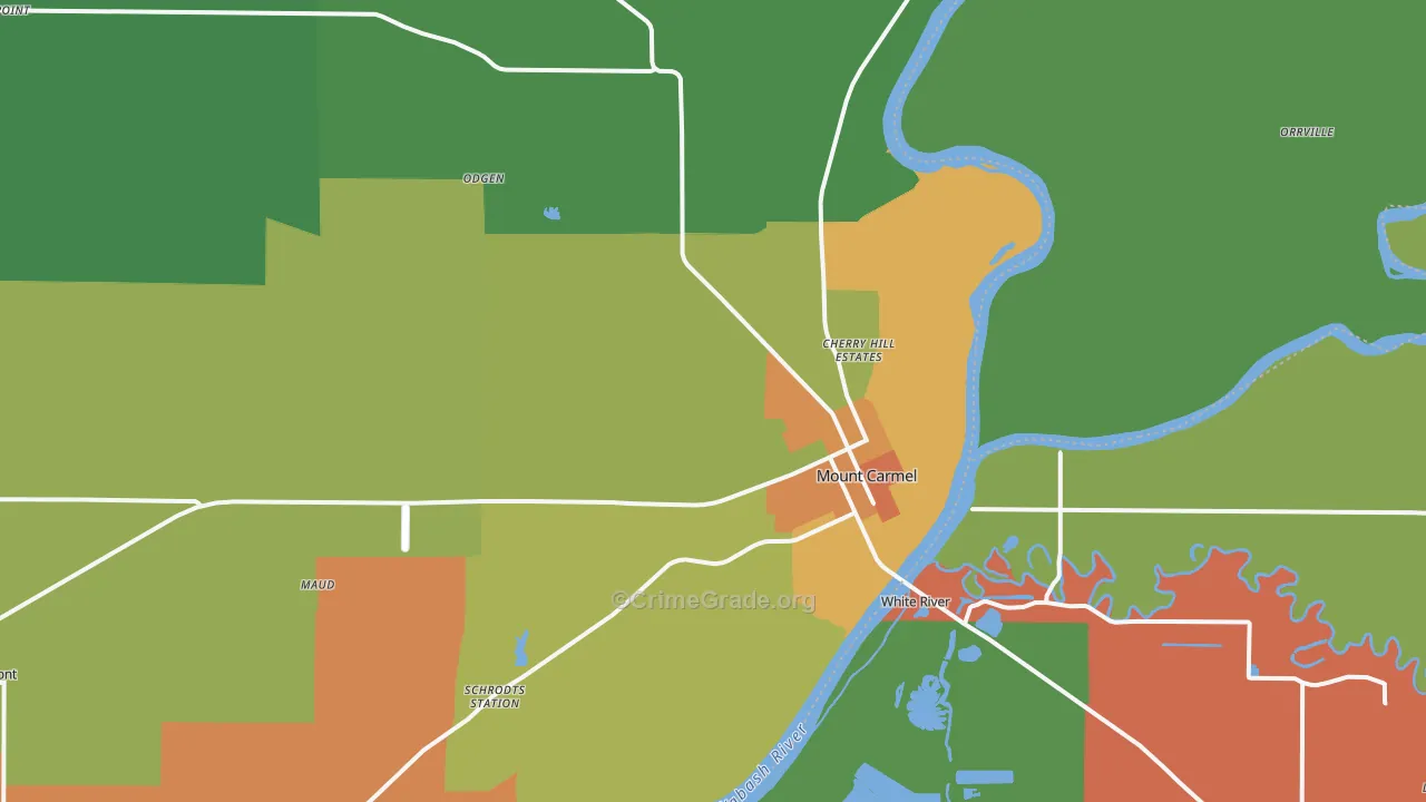 62863, IL Map of Theft Rates