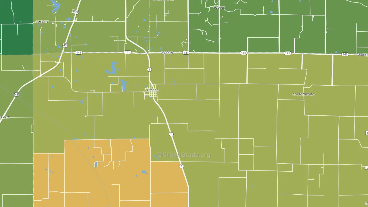 62871, IL Map of Theft Rates