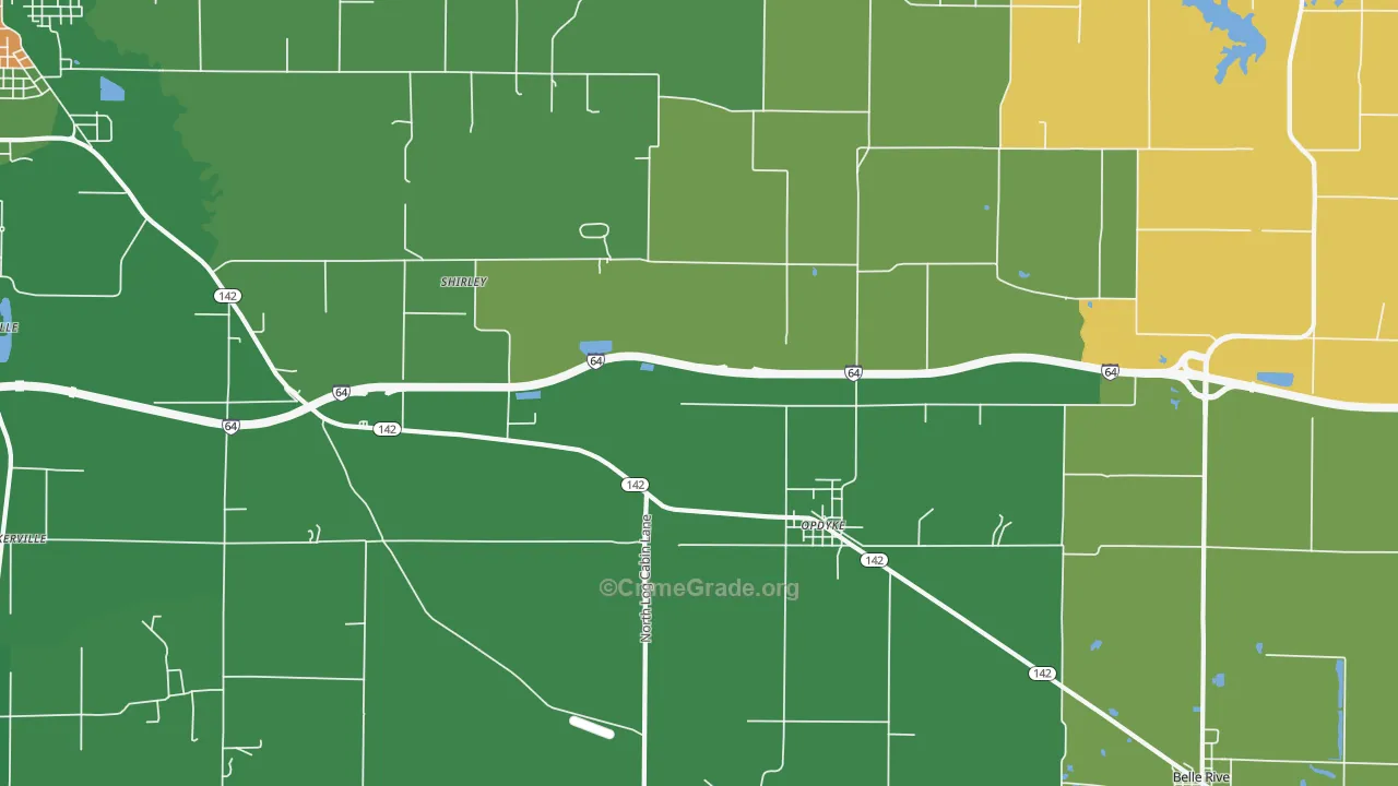 62872, IL Map of Theft Rates