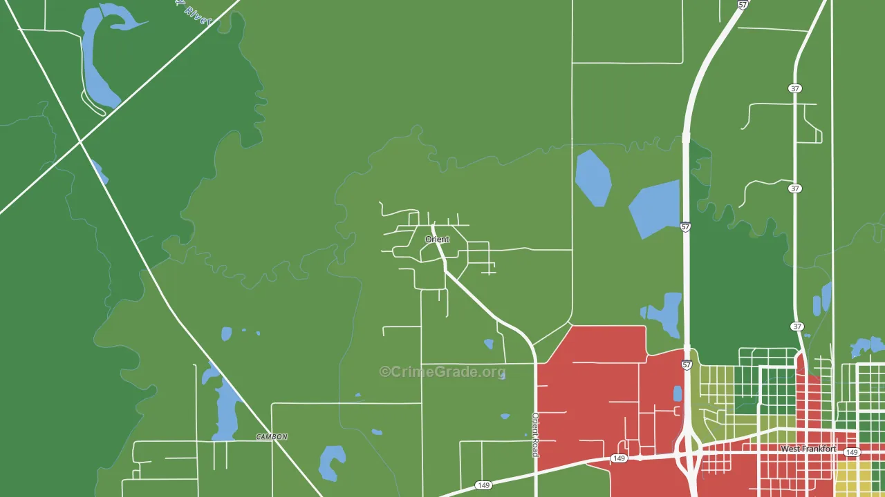 62874, IL Map of Theft Rates