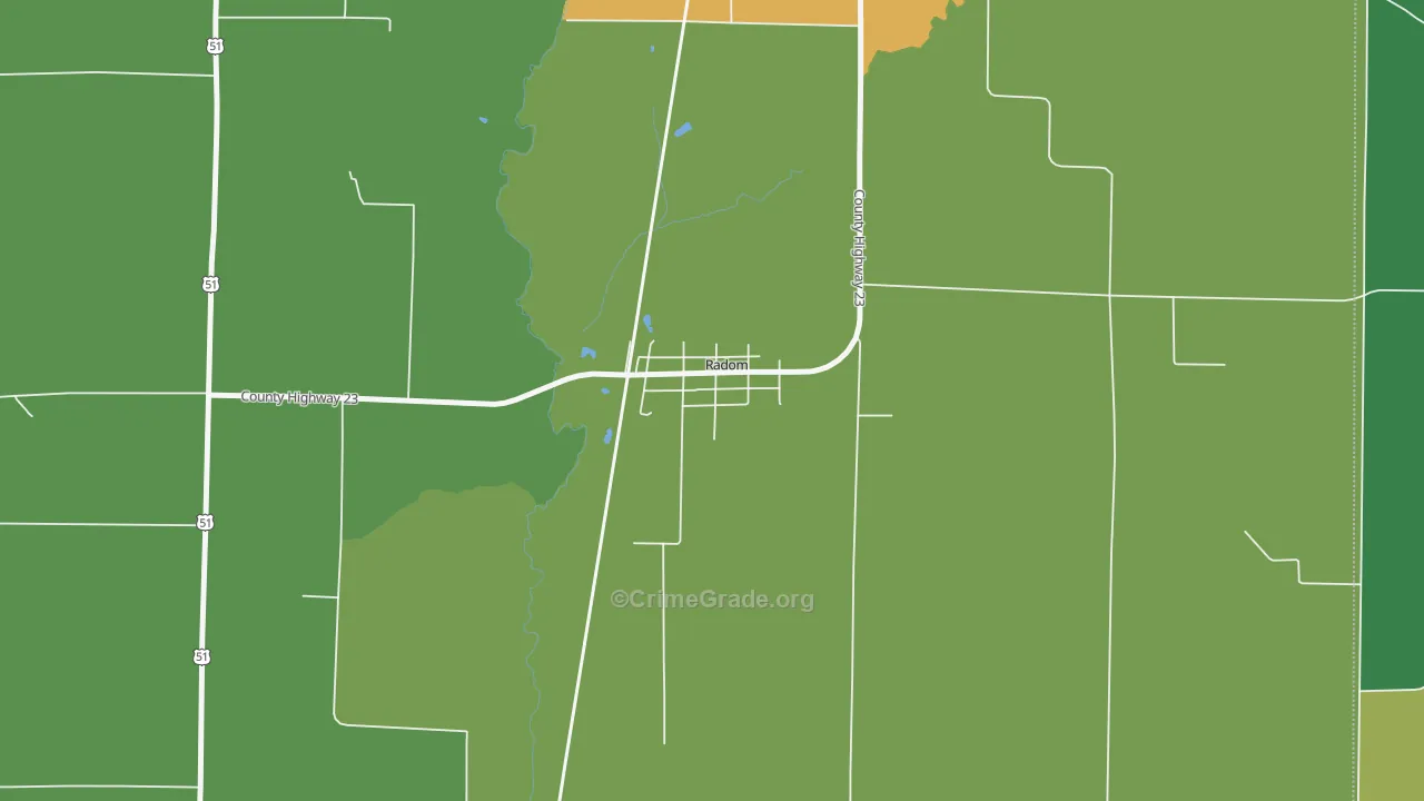 62876, IL Map of Theft Rates