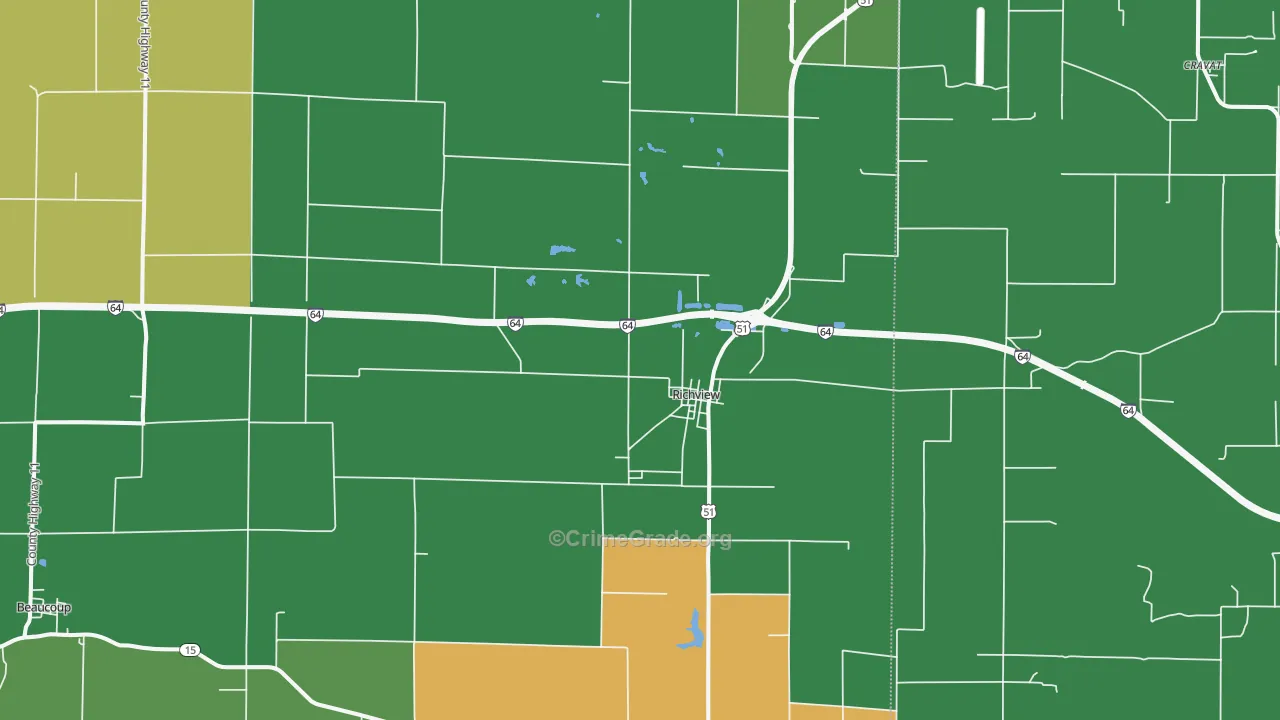 62877, IL Map of Theft Rates