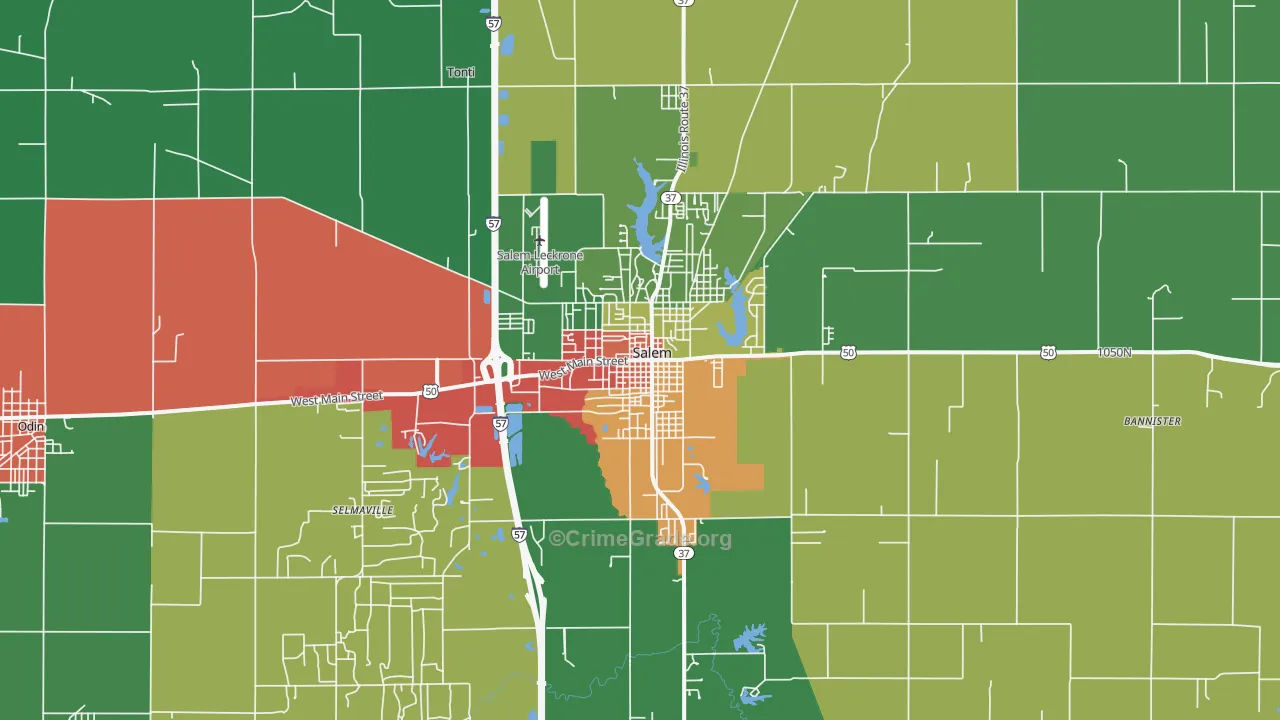 62881, IL Map of Theft Rates