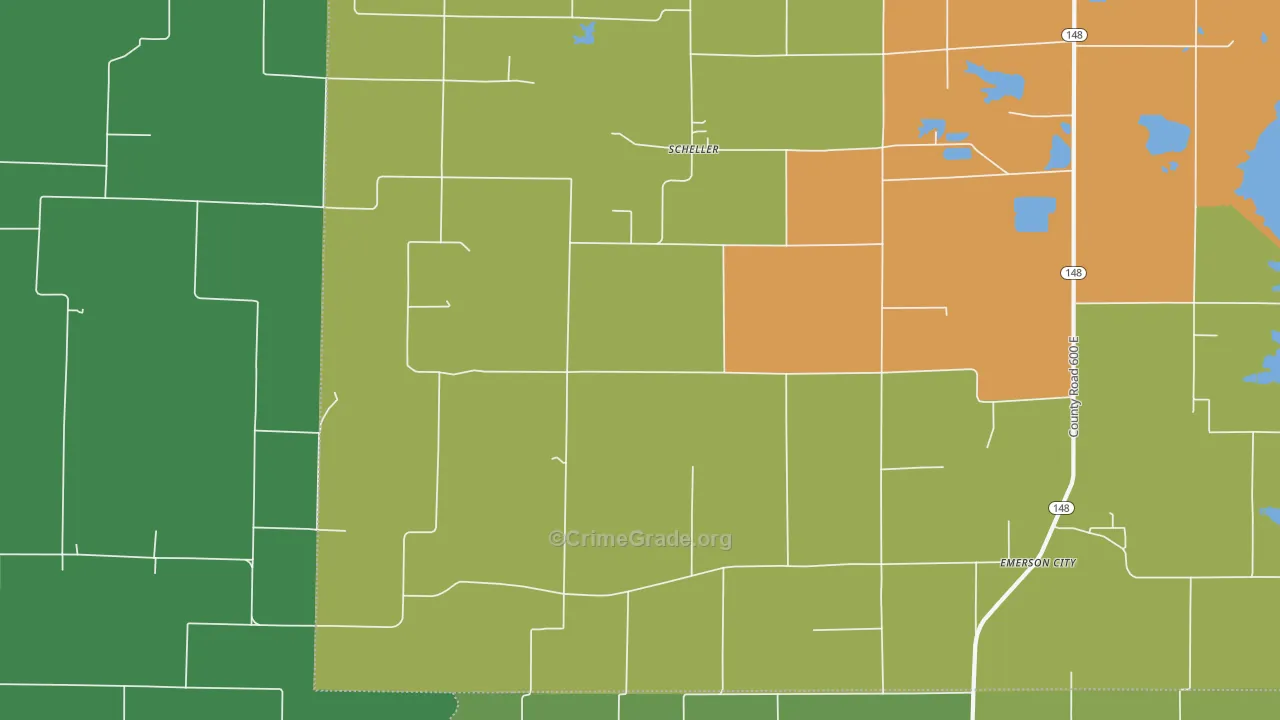 62883, IL Map of Theft Rates